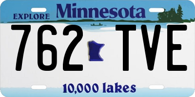 MN license plate 762TVE