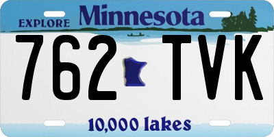 MN license plate 762TVK