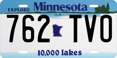 MN license plate 762TVO
