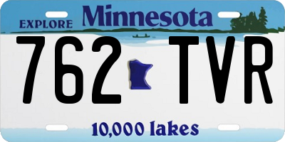 MN license plate 762TVR
