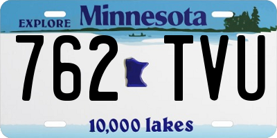 MN license plate 762TVU