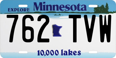 MN license plate 762TVW