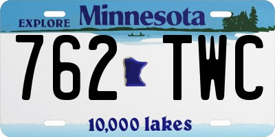 MN license plate 762TWC