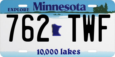 MN license plate 762TWF