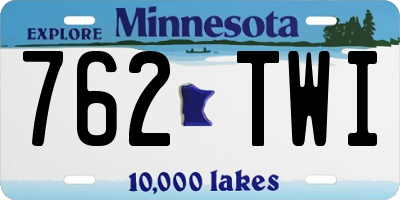 MN license plate 762TWI