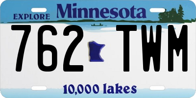 MN license plate 762TWM