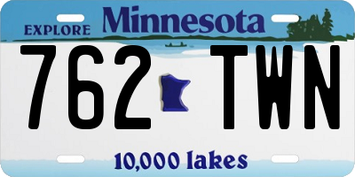 MN license plate 762TWN