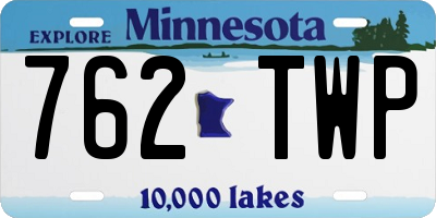 MN license plate 762TWP