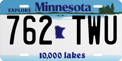 MN license plate 762TWU