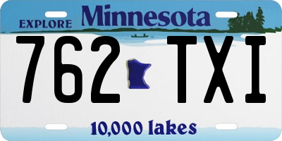 MN license plate 762TXI