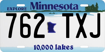 MN license plate 762TXJ