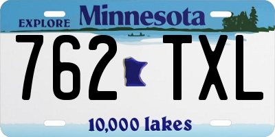 MN license plate 762TXL