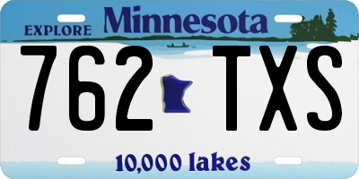 MN license plate 762TXS