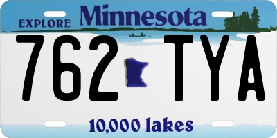 MN license plate 762TYA