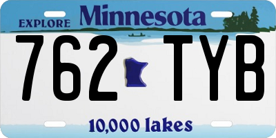 MN license plate 762TYB