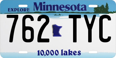 MN license plate 762TYC