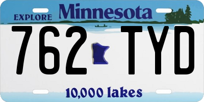 MN license plate 762TYD
