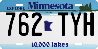 MN license plate 762TYH