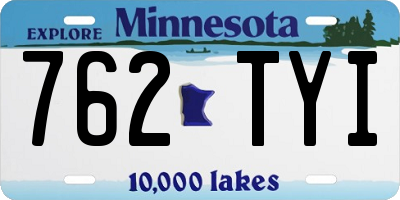 MN license plate 762TYI