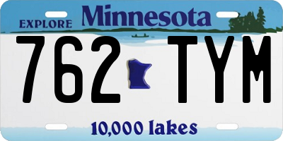 MN license plate 762TYM