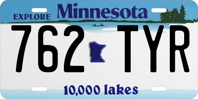 MN license plate 762TYR