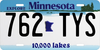 MN license plate 762TYS