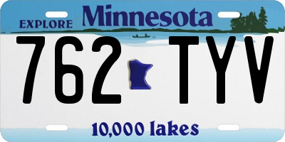 MN license plate 762TYV