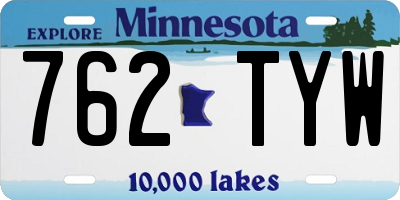 MN license plate 762TYW