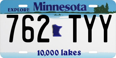 MN license plate 762TYY