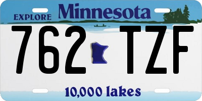 MN license plate 762TZF