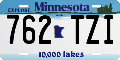 MN license plate 762TZI