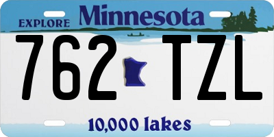 MN license plate 762TZL