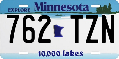 MN license plate 762TZN