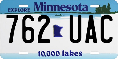 MN license plate 762UAC
