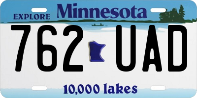 MN license plate 762UAD