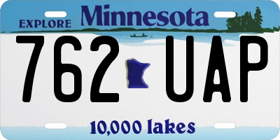 MN license plate 762UAP