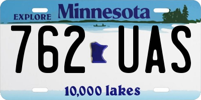 MN license plate 762UAS