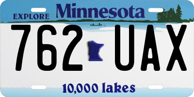 MN license plate 762UAX