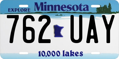 MN license plate 762UAY