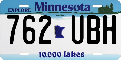 MN license plate 762UBH