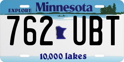 MN license plate 762UBT