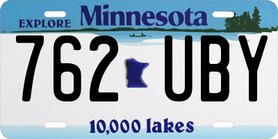 MN license plate 762UBY