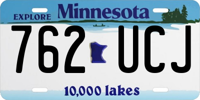 MN license plate 762UCJ