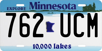 MN license plate 762UCM