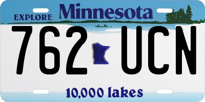 MN license plate 762UCN