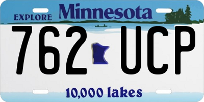 MN license plate 762UCP