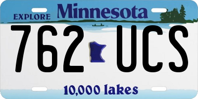 MN license plate 762UCS