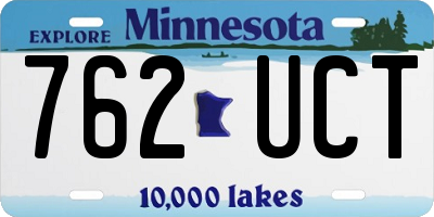 MN license plate 762UCT