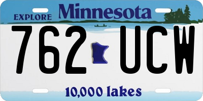 MN license plate 762UCW