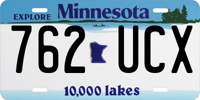 MN license plate 762UCX